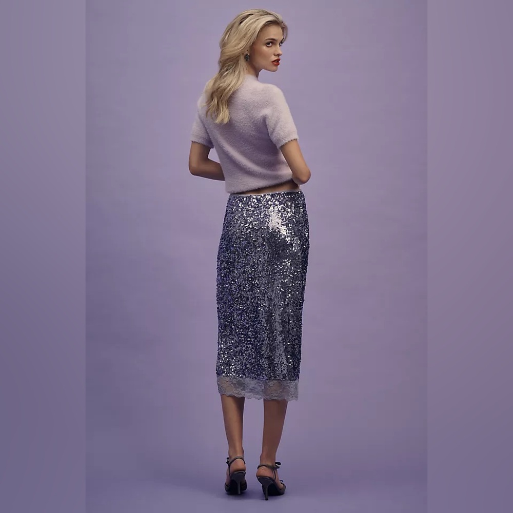 Anthropologie Sequin midi Skirt - Picture 2 of 8